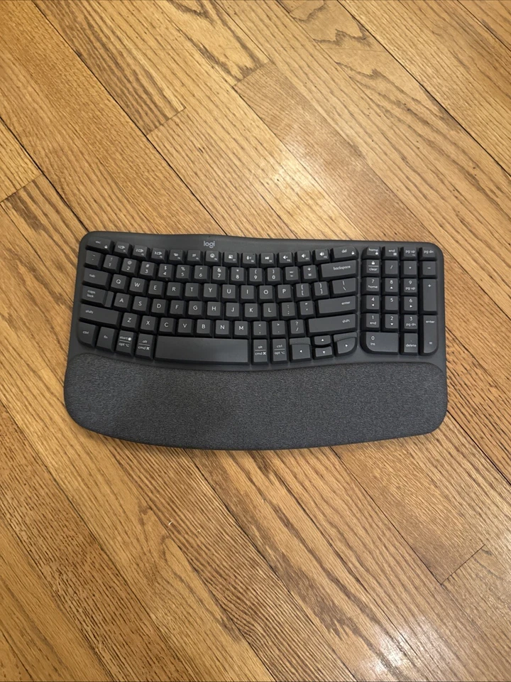 Logitech Wave Keys Wireless Ergonomic Keyboard Only - Graphite - Image 2 of 4