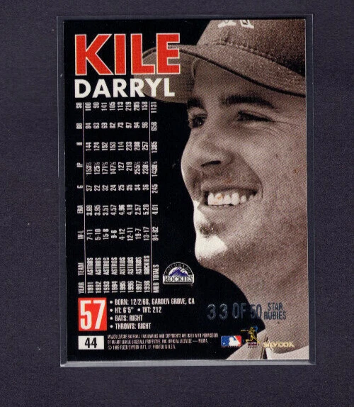 Skybox Premium Star Rubies 1999 paralelo #44 Darryl Kile Rockies casi nuevo-como nuevo SP #33/50 Foto 2 de 2
