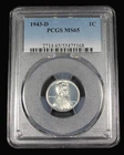 1943 D LINCOLN STEEL CENT PCGS MS65 UNC MS 65 WHEAT PENNY CERTIFICATE 55475168