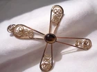 Vintage Costume Jewelry Designer HOBE` Cross Pendant