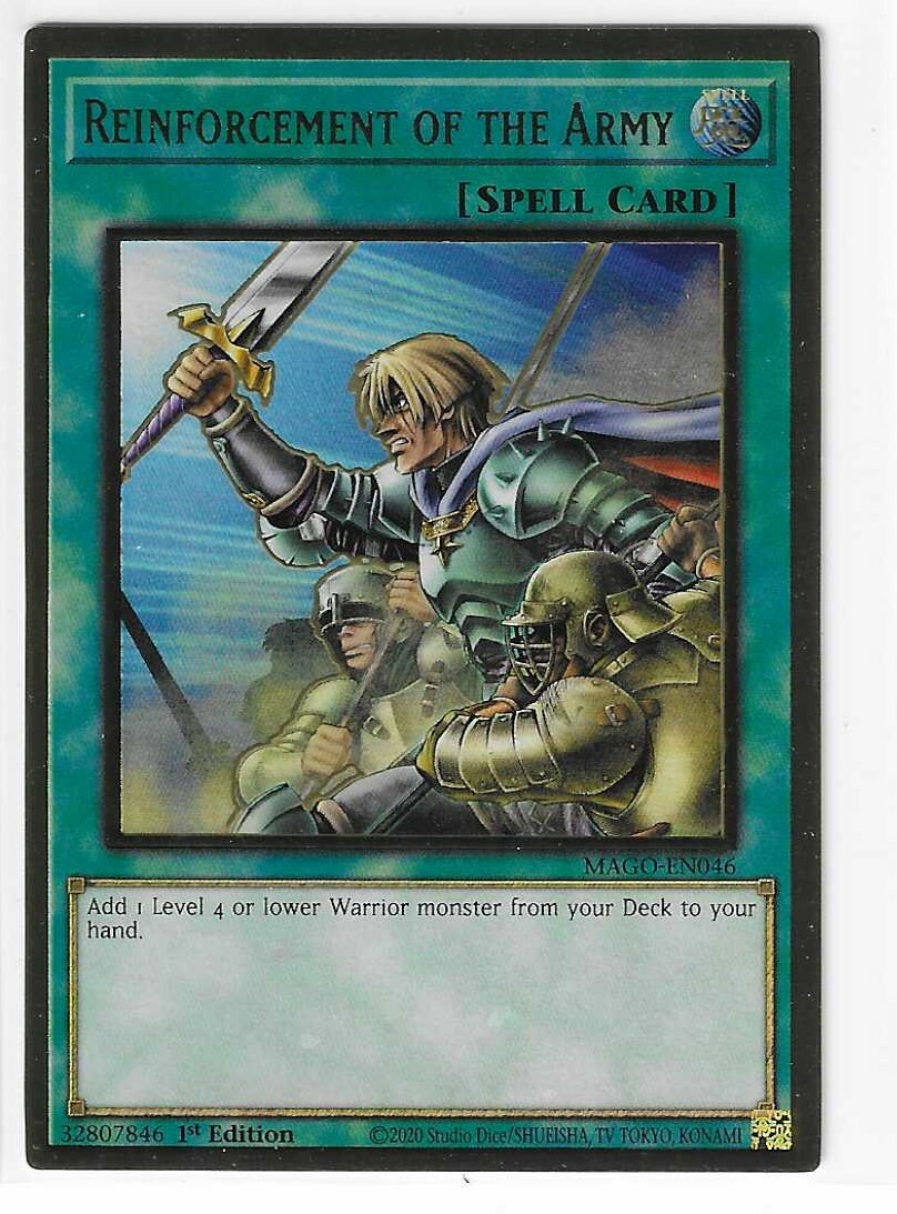 Yu-Gi-Oh! Carta Reinforcement Of The Army (NKRT-EN026) - Platinum Rare 1st Edition - Noble Knights Of The Round Table - 4