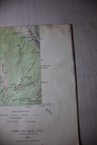Park City West Utah Cuadrángulo Vintage 1955 USGS Mapa Topográfico Plegado - Imagen 2 de 13