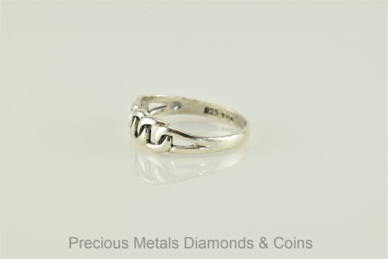 Cute Sterling Silver Interlocking Circle Braided … - image 4