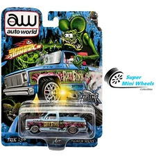 Auto World 1:64 - Rat Fink 1983 Chevrolet Silverado Custom (Blue) HOC Exclusives