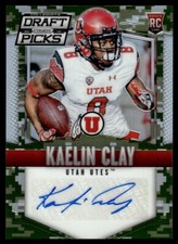 2015 Prizm Collegiate Draft Camo Kaelin Clay Auto RC Utah Utes #249