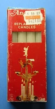 Box of 4 ~Vintage~ 4" Angel Chime Replacement Candles ~Made in Hong Kong~