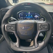 Carbon Fiber Flat Bottom Steering Wheel For Chevrolet Zr2 Silverado 1500 Tahoe