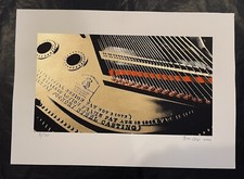 Steinway Pianoforte a coda edizione limitata serigrafia set di 3 ORO NERO ROSSO