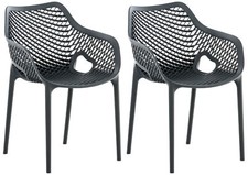 2er Set Stühle Air XL Stapelstühle Terrassenstühle Gartenstühle Outdoor-Stühle