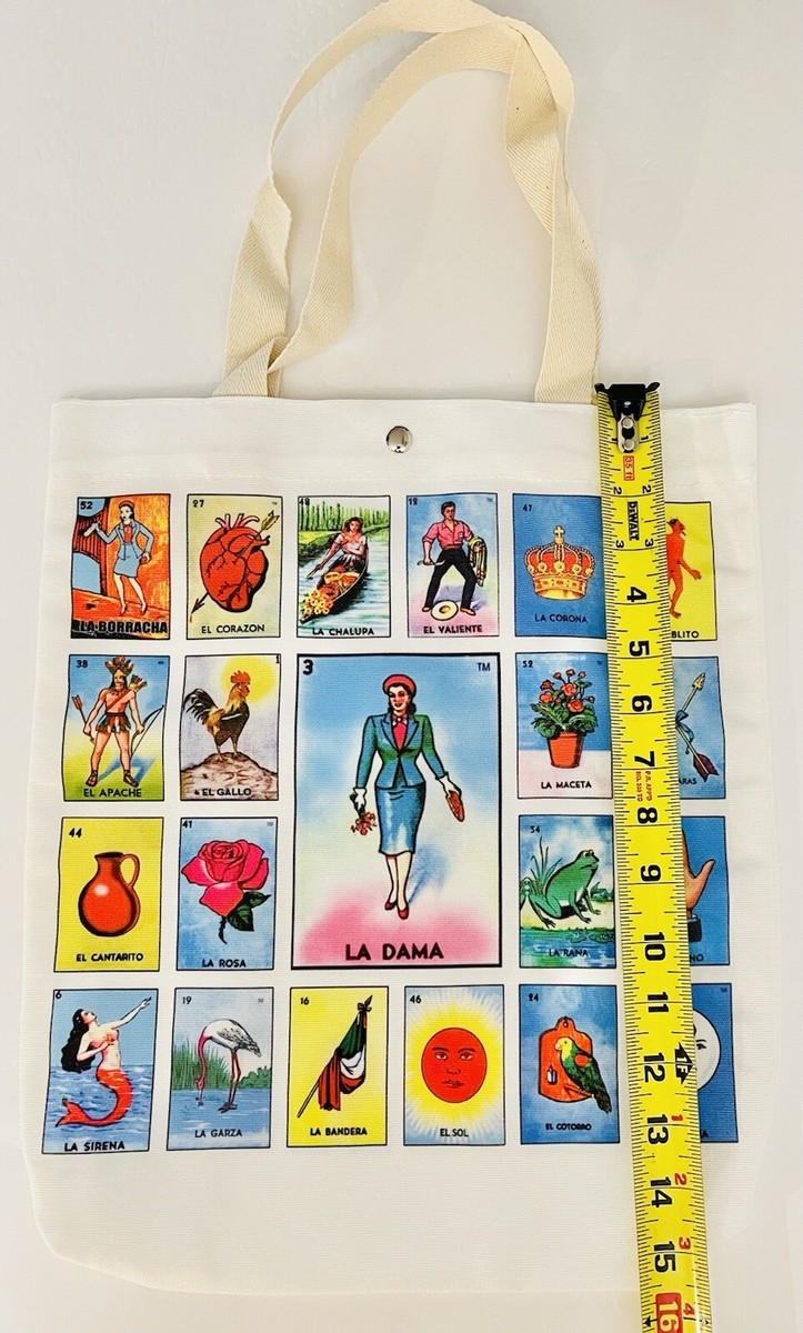 Mexican Lottery Tote Bag, Mexican Loteria Bingo Shopping Bag | eBay