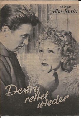 Filmprogramm - Marlene Dietrich - Destry reitet - Filmkurier Wien WNK Sammlung