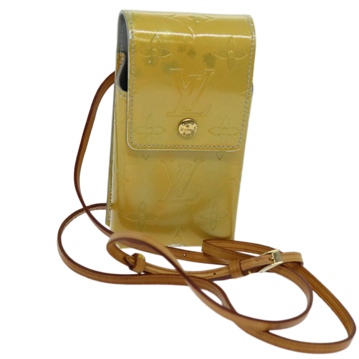 LOUIS VUITTON Monogram Vernis Green Cigarette Case Gris