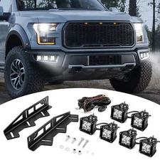 For Ford F150 Raptor 2017-2020 , 40W LED Fog Lights Lamps + Brackets + Wiring