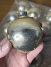 Lot Of 10 Vintage Gold Made In USA Ornaments / Various Sizes