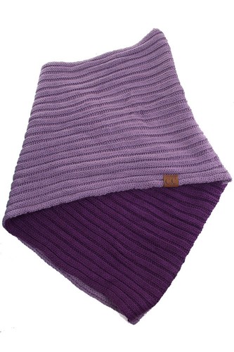 C.C zweifarbiger weicher Grobstrick Pullover Long Loop Infinity Kapuze Schal - Bild 26 von 26