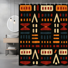 Abstract Colorful Shower Curtain - Modern Art Design for Bathroom