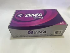 ZUMBA Toning Sticks Shaker Weights 2.5lb ea Purple Set of 2 Sticks