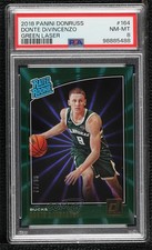 2018-19 Donruss Rated Rookies Holo Green Laser 73/99 Donte DiVincenzo PSA 8 0uw4
