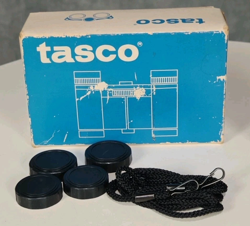 Vintage Tasco Pocket Folding Binoculars 8x20 #171 w/Case 367FT & 1000 yds - Image 2 of 4