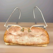 Antique American Optical Fulvue 12K Gold Filled Glasses With Original Case