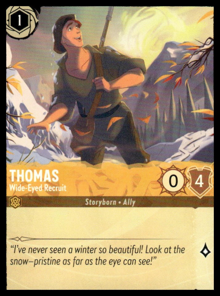 Thomas - Wide-Eyed Recruit 1/204 Common Winterspell Lorcana Near Mint