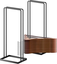 Hanger Stacker 2 Pack, Clothes Holder Organizer for 2 Black