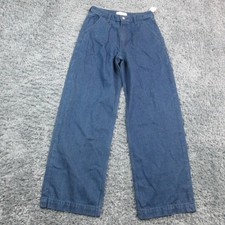 Abercrombie  Fitch Jeans Womens 26 2R Blue Denim Curve Love Wide Leg 28x31 NWT