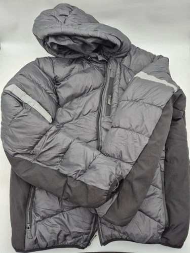 Reebok Men’s Gray Puffer Jacket L Insulated Full Zip - product listing photo