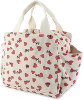 KüHltasche Klein,12L Lunchtasche Damen Cord,Seitentaschen Mit GroßEr KapazitäT S