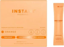 Instant Hydration Electrolytes Powder Packets - Orange Electrolyte Drink Mix