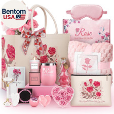 Birthday and Get Well Soon Gifts for Women, Rose Relaxing Spa Care Package with