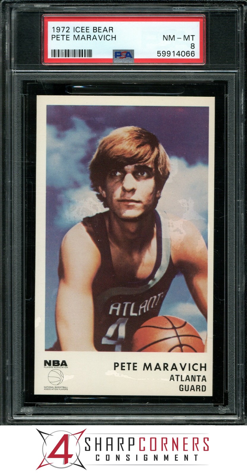 1972 ICEE BEAR PETE MARAVICH HAWKS HOF PSA 8 SET BREAK