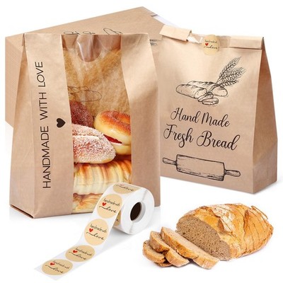 Sinload 50 Pcs Sourdough Paper Bread Bags for Homemade Large Loaf Packaging W...