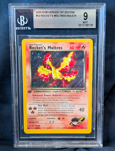 Rocket's Moltres (1st Edition) graded BGS 9 for sale on eBay