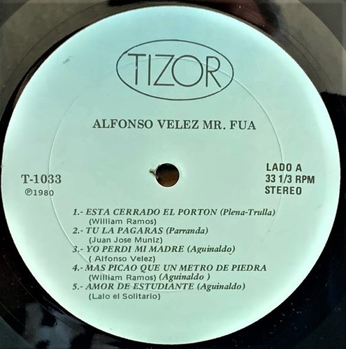 Alfonso Velez - Alfonso Velez Mr. Fua (LP, Album) (Mint (M)) - Picture 3 of 4