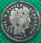 1899-P Barber Dime 90% Silver, 100+ years Old As Shown (1230a)