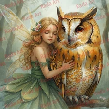 Digital Picture Image Art Ai Photo Wallpaper Background for Desctop Fairy Owl
