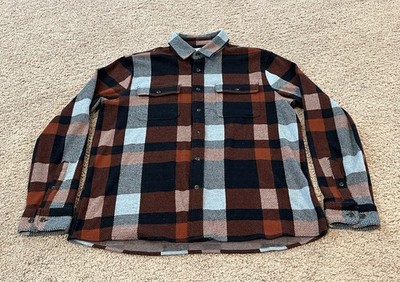 7 Diamonds Mens Large Generation 4-Way Stretch Flannel Shirt Red Buffalo Plaid