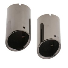 2PCS Stainless Steel Slip-on Muffler Exhaust Tips For BMW F10 F18 (Titanium