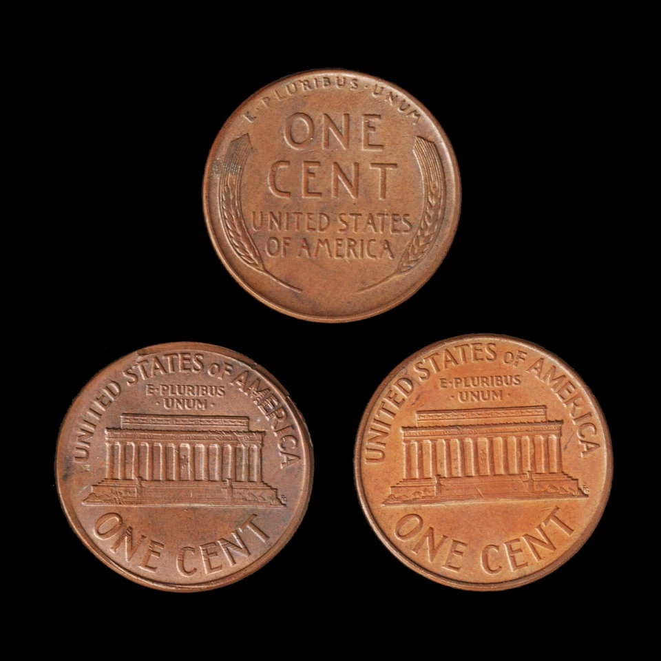 USA LINCOLN CENTS MINT ERRORS 1958-D FILLED 8, 60-D OFF CENTER, 60-D FILLED 9 - Image 2 of 2