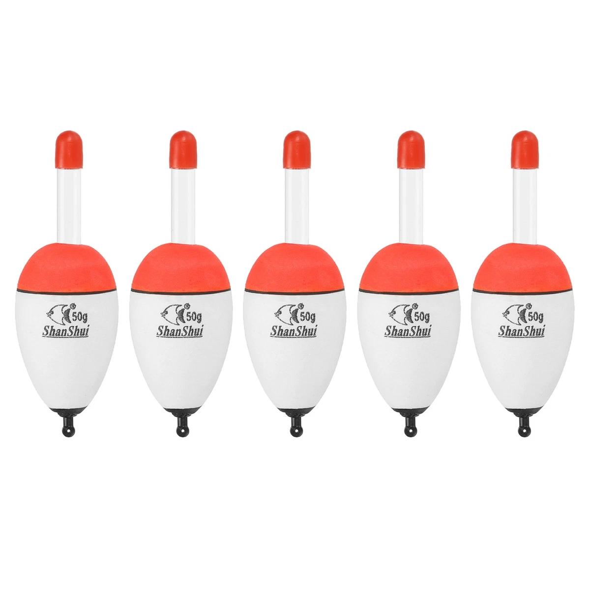 Lot De 5 Flotteurs De Pêche Uxcell 0.7oz En EVA - Eau Douce Et Mer - Blanc