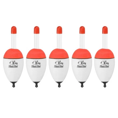 0.18oz Pêche Bobines, 5 Lot EVA Pêche Flotteur pour Eau-Salée Eau-Douce Blanc - Photo 1/4