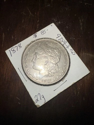 Morgan Silver Dollar 1878 $1 Coin 0.9 Fineness US Coin Silver Uncertified