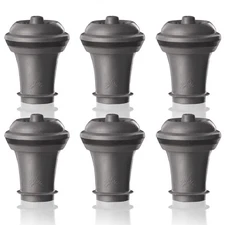 Vacu Vin Wine Saver Vacuum Stoppers – Set of 6 – Gray – Airtight Seal for Ope...