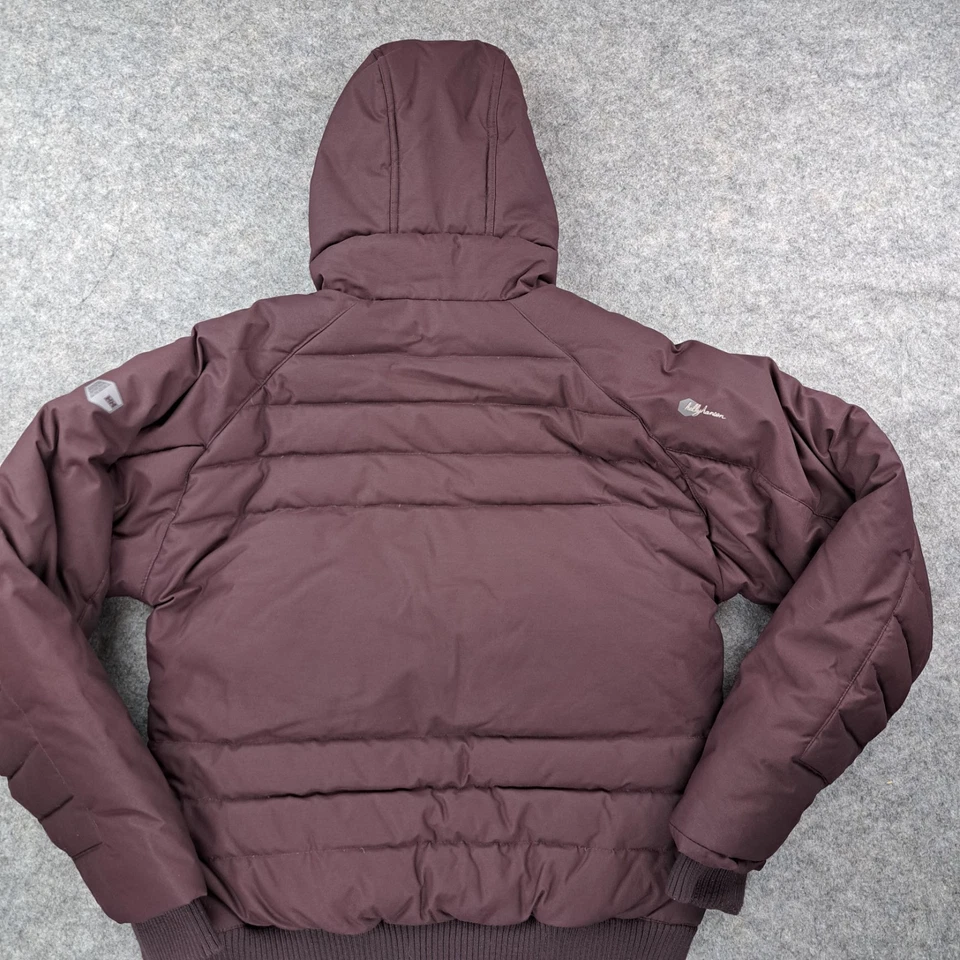 Женское пальто Helly Hansen большое бордовое на молнии утепленное пуховик с капюшоном из гуся - Изображение 4 из 4