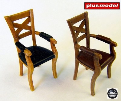 PlusModel Chair Chairs with armrest Stuhl mit Armstütze Diorama 1:35 Art. EL058