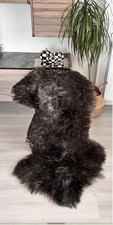  100 Natural Sheepskin Rug, Natural Color, Dark Brown,gray.