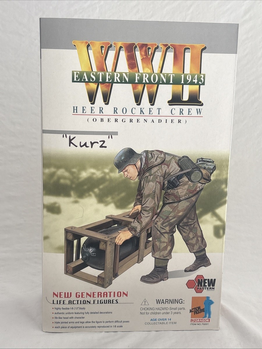 Dragon WWII Eastern Front 1943 Heer Rocket Crew Kurz Action Figure