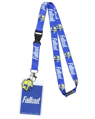 Fallout Lanyard Vault 101 Clear Holder with Pip-Boy Charm