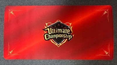 Ultimate Championship High Level Playmat Red Red #b2c7db